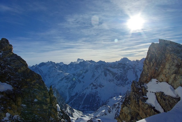 Les Ecrins : Belle vue sur les Ecrins