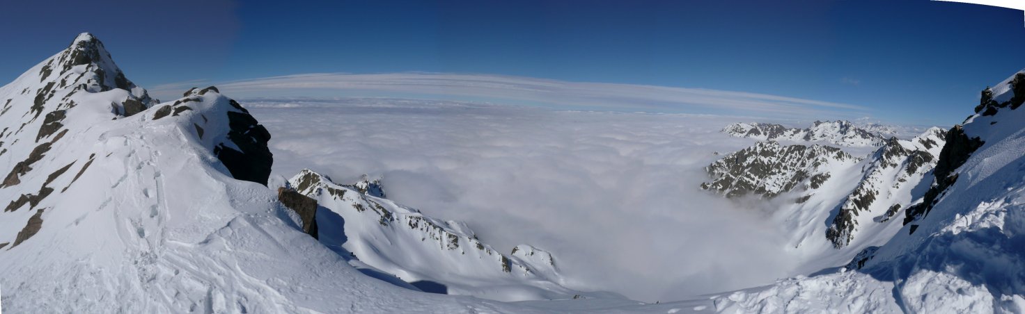 Depuis le sommet de la face : vue au nord