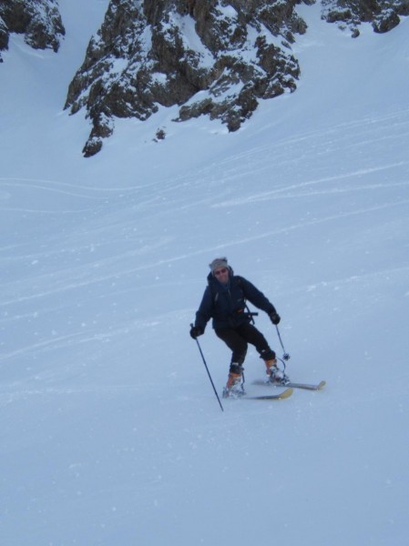 Descente : François à la descente...Rien de mieux que des skis bien fartés la veille !