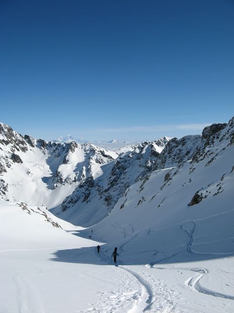 Vue sur le Mont Blanc : Montée tranquillou pour certain(e)s ;-)