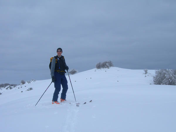 A proximité de Punta Caldane : Chris le traceur prend la pose