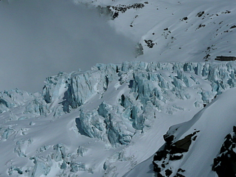 Glacier du Tour : Blocs bleus