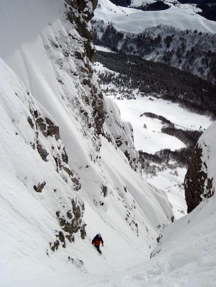 traversée de la goulotte : dure mais pas en glace
