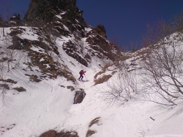 descente 1 : 1ère difficulté (en + de la neige vraiment pourrie)