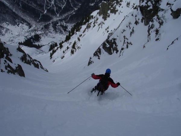 Couloir Nord : Neige profonde, belle descente