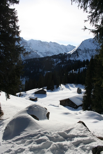 Chalet d'Alpage : au-dessus de Sulwald, au début de la vallée de Suls