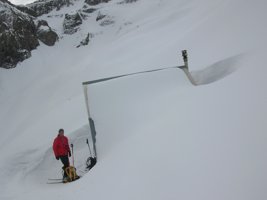 face nord du rochail : dur dur de trouver le refuge!!