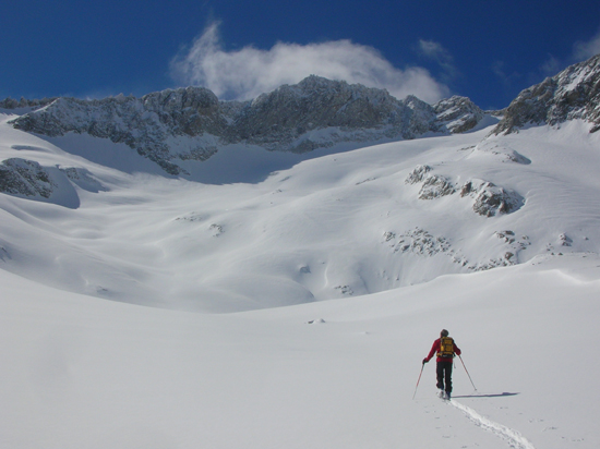 col des berches : Toine à la trace....