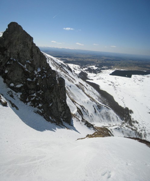 Couloir en S : Vue vers la Fontaine Salée. Ca passe à gauche.