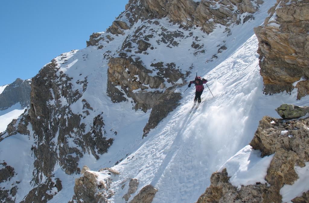 Couloir Nord : Lolo en action...