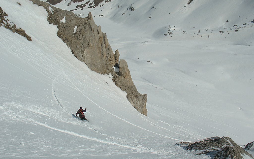 Couloir Nord : Retour vers le Vallon d'Albert
