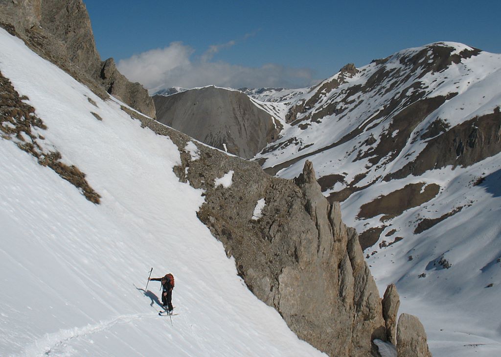 Couloir Nord : Dans le haut du couloir