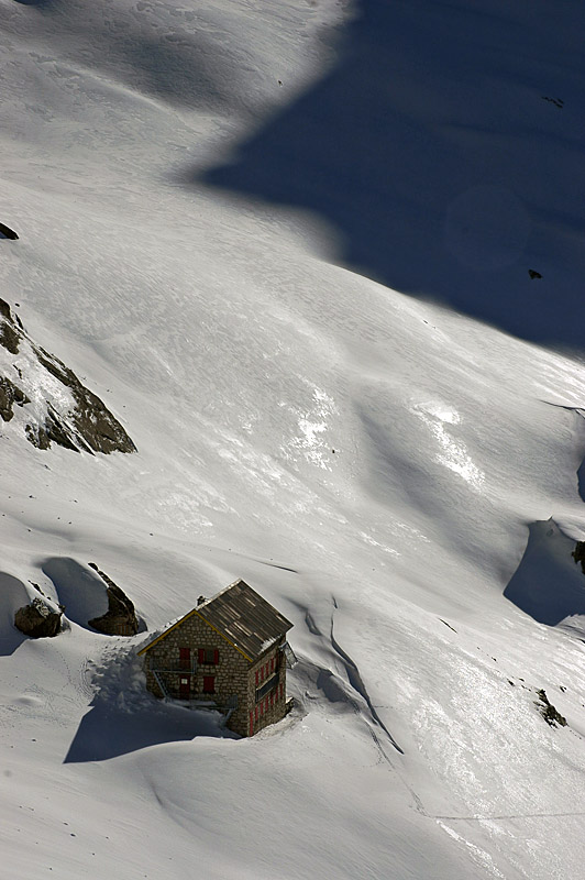 Le refuge du Soreiller : Ambiance légèrement différente de l'été.