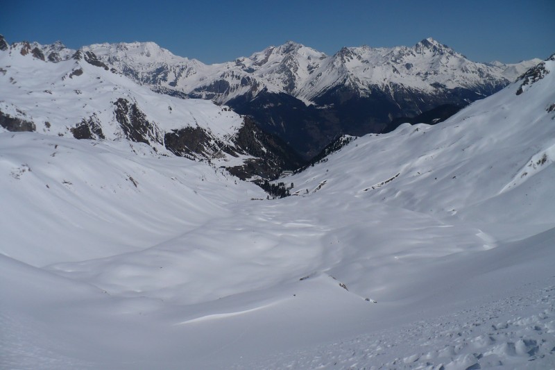 Vallon du Lavoir : Descente par le Vallon du Lavoir jusqu'a Valfréjus.