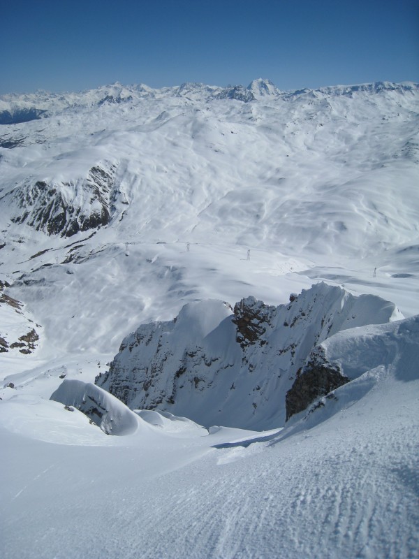 Couloir Nord : l'entrée du Nord, vierge de traces!! Tip, top!!