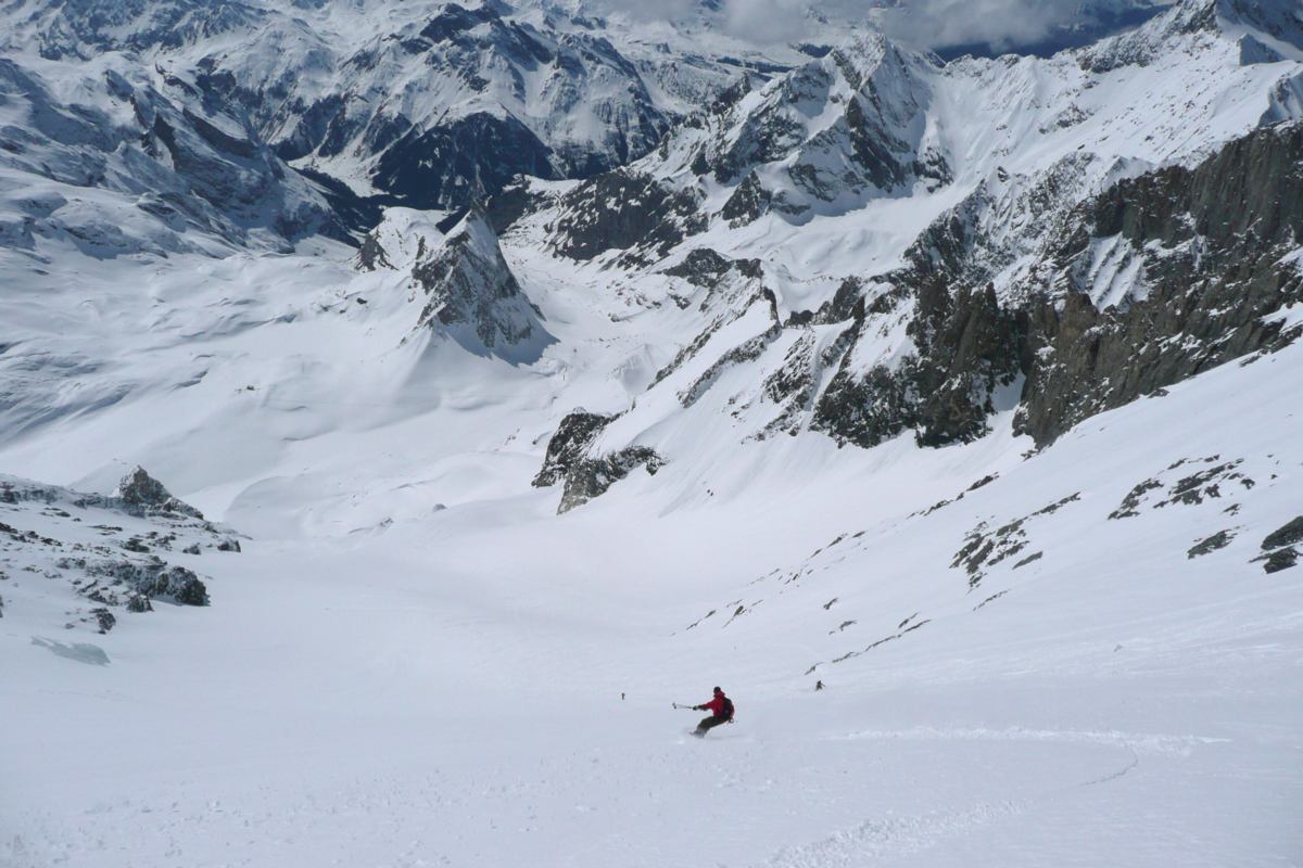 Vincent et son Surf : 3 ou 4 virages et la Grande pente est avalée