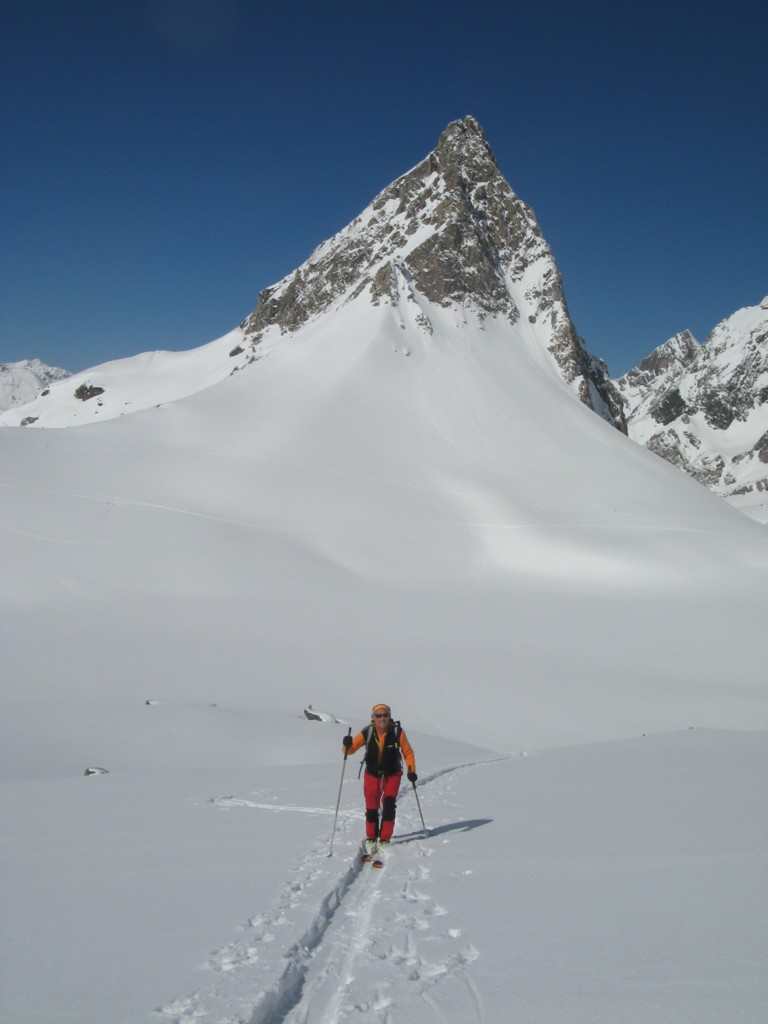L'Aiguille de la Vanoise : Dans les première pentes au dessus du lac Long