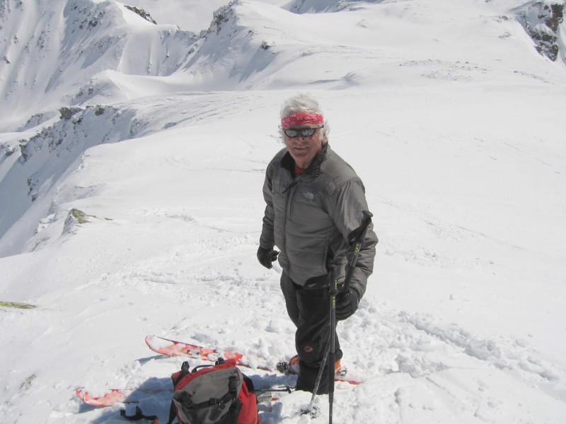 Pointe de Drône : Edmond prêt pour la descente ...