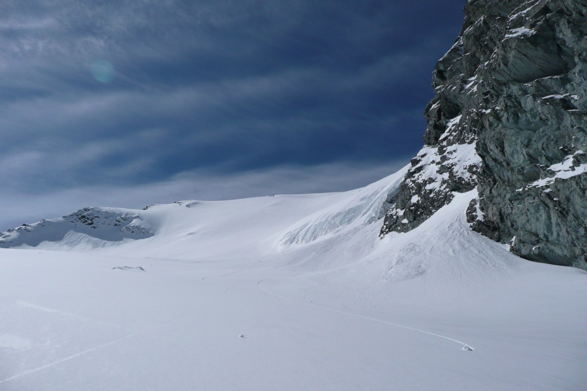 Glacier du Troquairou : Beaucoup trop chargé. Ce sera pour une autre fois