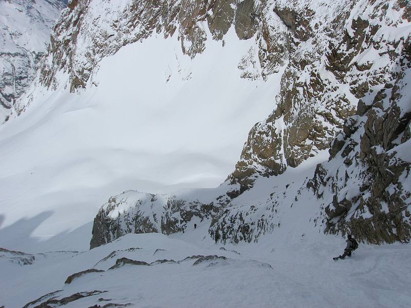 Flambeau des Ecrins : A mi-pente.