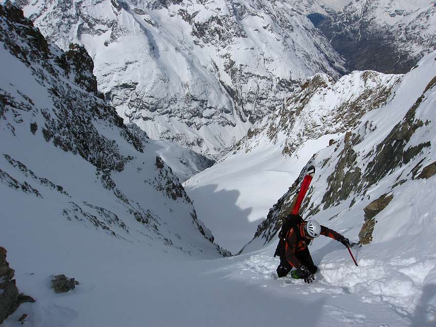 Flambeau des Ecrins : Etienne (D) en termine