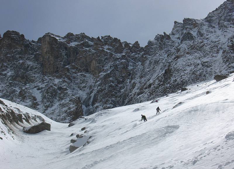 Flambeau des Ecrins : Les pentes inférieures