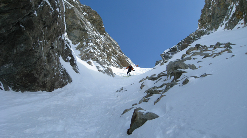 Haut du couloir : Yann en action