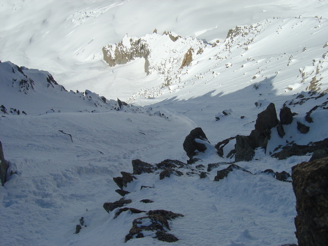 Face depuis le haut : Jolie pente
