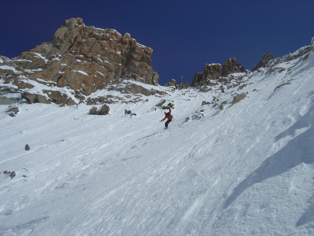 Le back du "surfer smiler : Neige très changeante