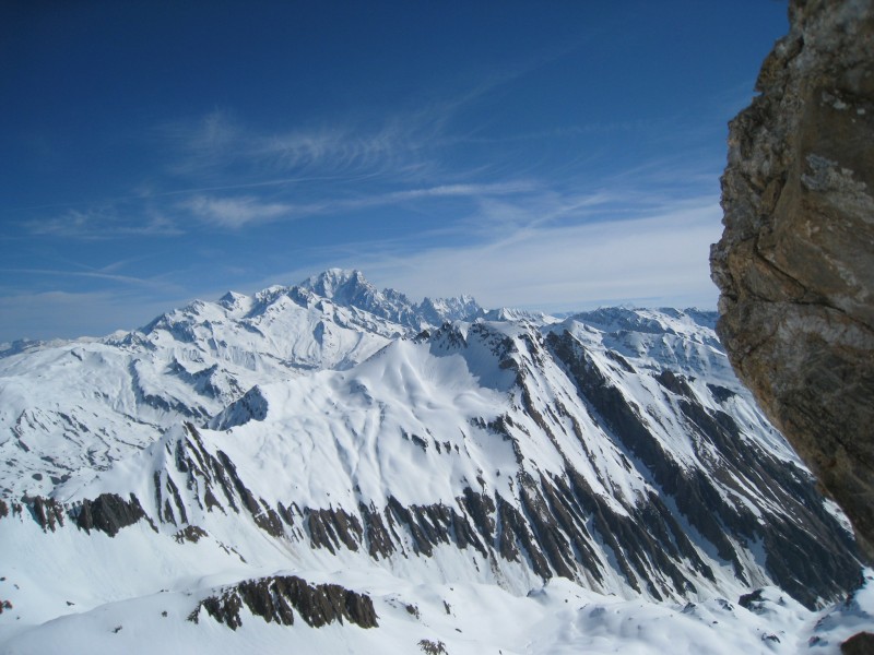 Leisette : Terasse, Terrasin et jusqu'au Mt Blanc et aux Gdes Jorasses