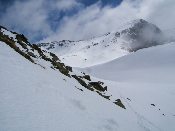 Barbis : Notre but vue du Col de Chiapous.