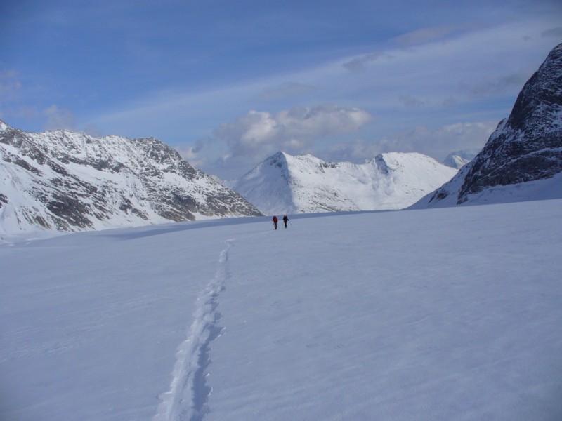 Glacier d'Aletsch : ça monte quand même si si... c'est écrit sur la carte...