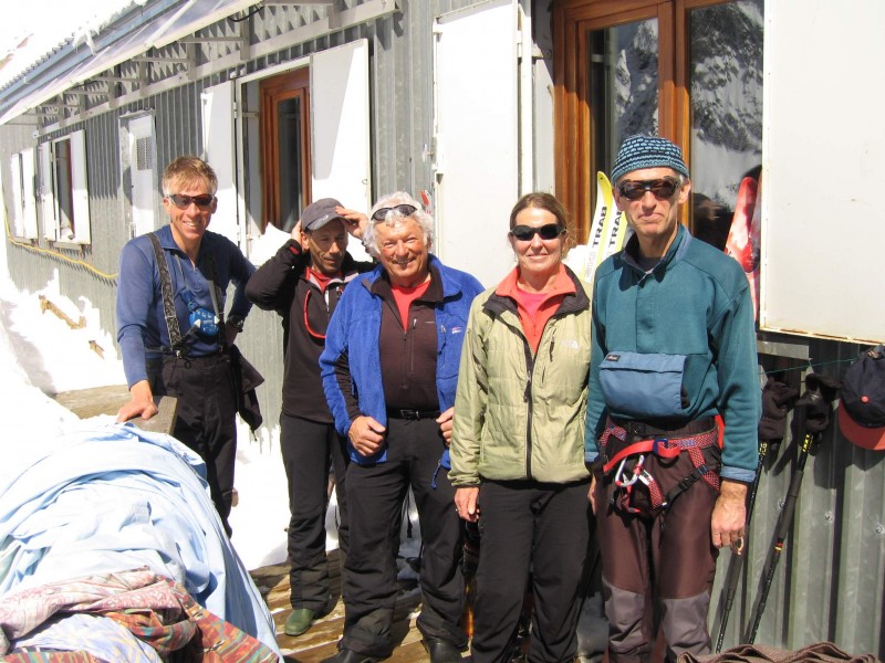 Tour de la Meije 2008 : Toute l'équipe réunie au refuge de la selle