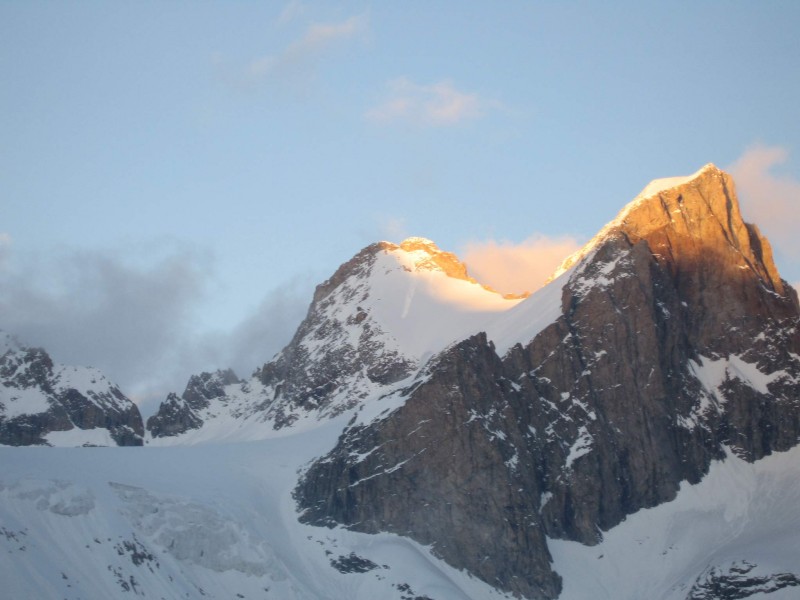 Tour de la Meije 2008 : couché de soleil au col du replat