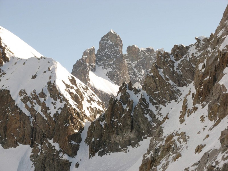 Tour de la Meije 2008 : Brêche du Rateau en montant au col du replat