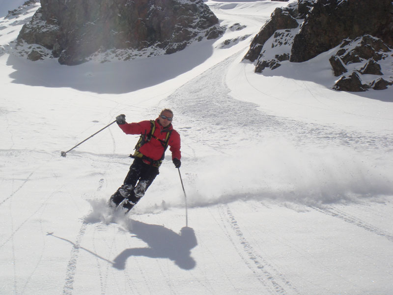 Pic de mirebel : descente du pic