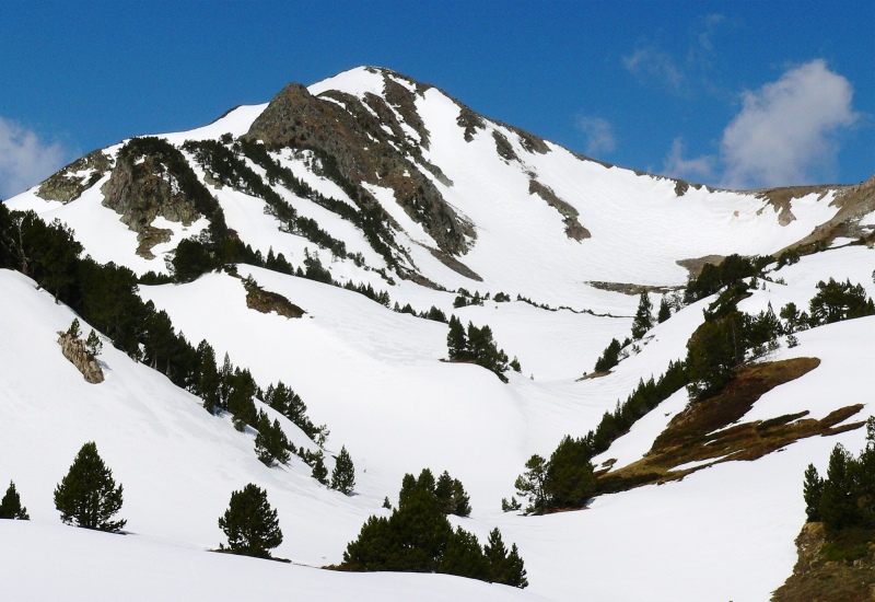 Pic de Terrers : à droite le Col de Terrers