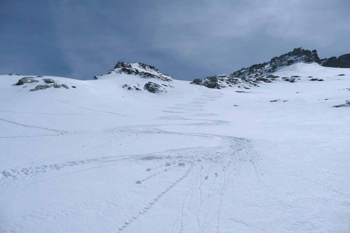 Rive droite de la moraine : Montée et descente en rive droite de la moraine