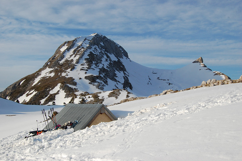 Cabane des Aiguillettes : Sous la neige