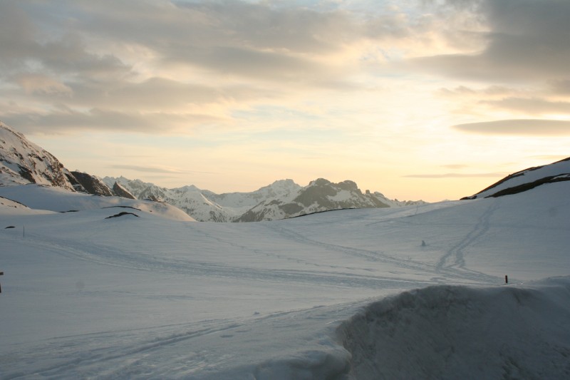 Coucher du soleil : la veille au refuge du Col de la Vanoise