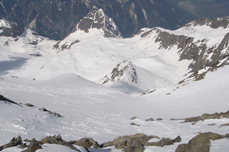 Glacier de la Vuzelle : depuis la Pointe, on va enfin se faire plaiz