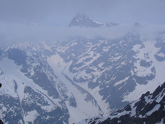 Vu du col : Vue sur le glacier noir: Coolidge, Fifre, et Barre des Ecrins