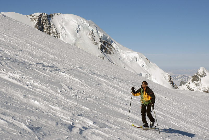 Monte Rosagletscher : Avec le Liskamm en toile de fond