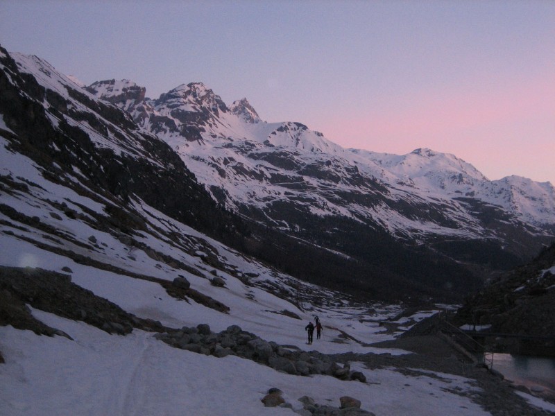 Dent Sud de Bertol : Le ciel se colore...
