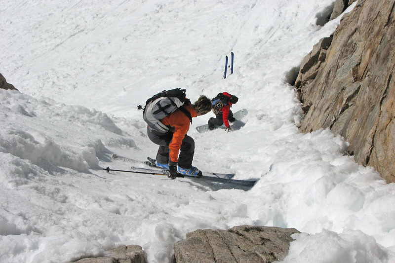 Descente du col du Replat : Le dérapage est de rigueur !!