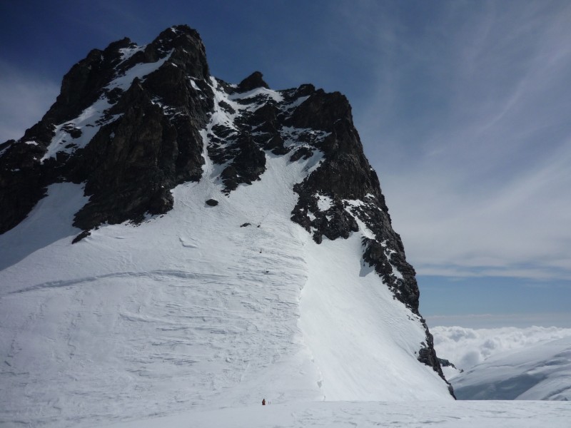 Sommet du Rimpfischhorn : Couloir d'accès au sommet