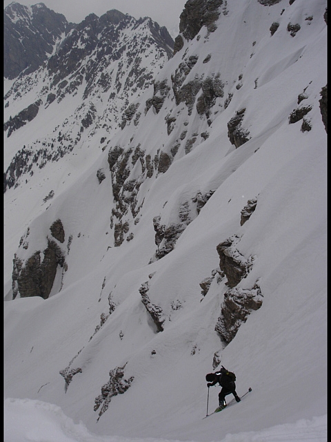 Première partie du couloir : Pente soutenue