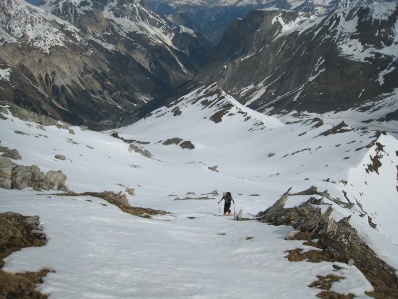 Roc du Blanchon : Arrivée au sommet, vue sur la belle combe supérieure