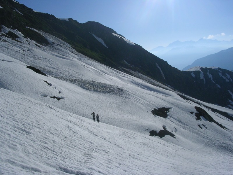 en rejoignant le glacier celli : belle traversée pour rejoindre le glacier de celliers depuis la combe de la Valette