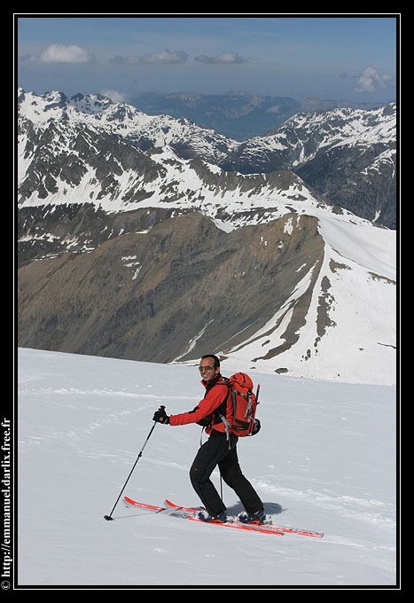 Glacier de la Cochette : Sur le glacier de la Cochette devant les Aiguillettes